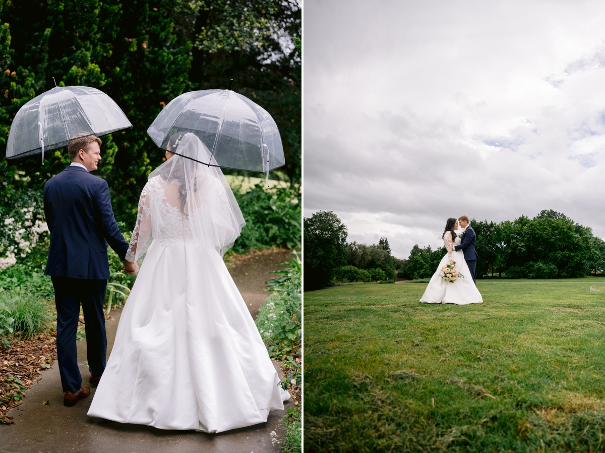 Davis Wedding Photos in the rain