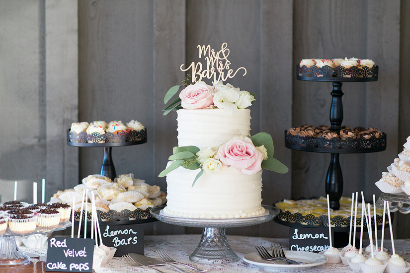 Dessert table and Helwig Winery